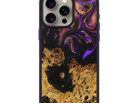 iPhone 15 Pro Max Wood+Resin Phone Case - Richard (Purple, 707278) Supply