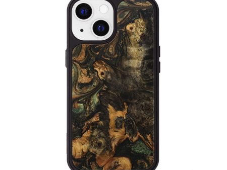 iPhone 13 Wood+Resin Phone Case - Marissa (Green, 706343) Sale