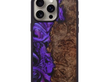 iPhone 15 Pro Max Wood+Resin Phone Case - Zara (Purple, 706901) Supply