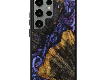 Galaxy S24 Ultra Wood+Resin Phone Case - Bria (Purple, 707323) For Sale