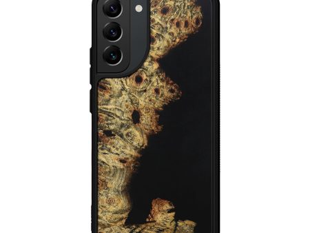 Galaxy S22 Plus Wood+Resin Phone Case - Izabella (Pure Black, 705923) For Sale