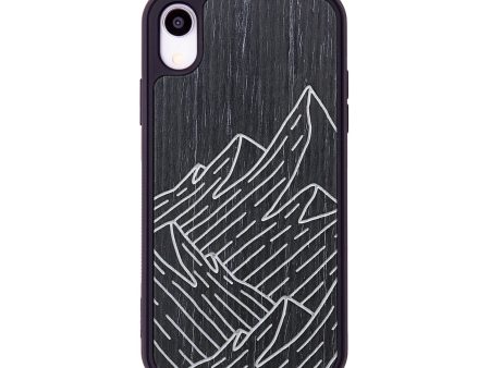 iPhone Xr Wood+Resin Phone Case - Mountain - Ebony (Curated) Cheap