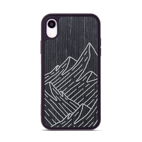 iPhone Xr Wood+Resin Phone Case - Mountain - Ebony (Curated) Cheap