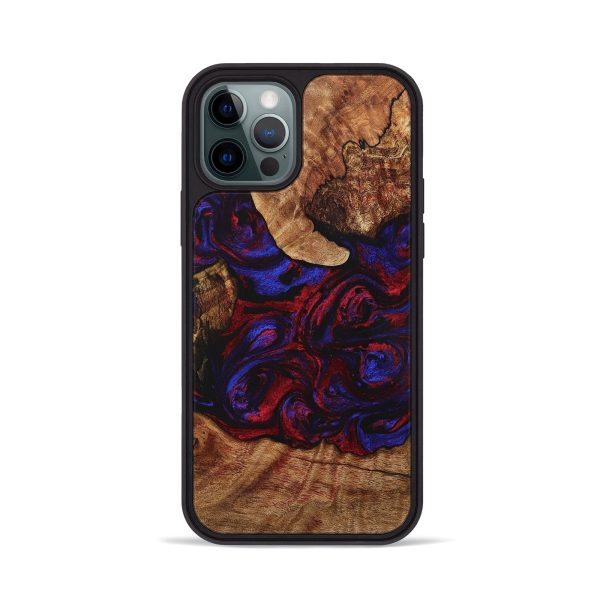 iPhone 12 Pro Wood+Resin Phone Case - Brock (Mosaic, 705787) For Sale