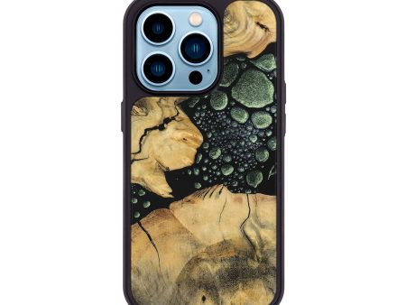 iPhone 14 Pro Wood+Resin Phone Case - Clay (Chameleon, 706591) Fashion