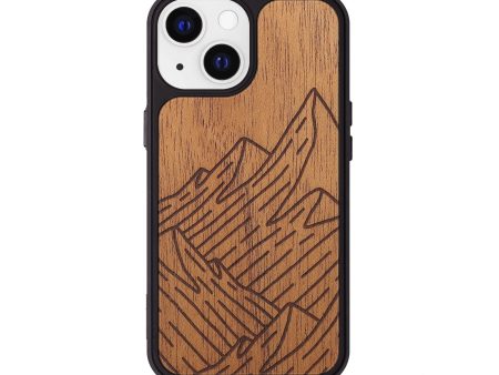 iPhone 13 Wood+Resin Phone Case - Mountain - Mahogany (Curated) Online Hot Sale