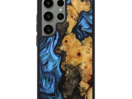 Galaxy S24 Ultra Wood+Resin Phone Case - Clarence (Blue, 706938) Hot on Sale