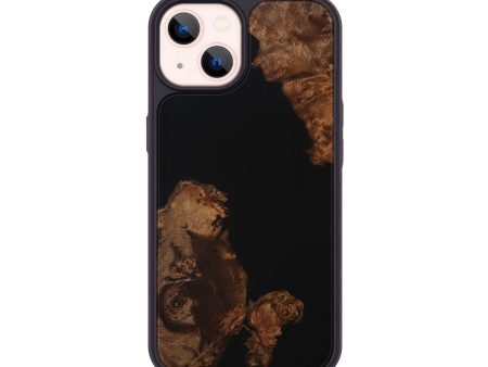 iPhone 14 Wood+Resin Phone Case - Arya (Pure Black, 707535) Supply