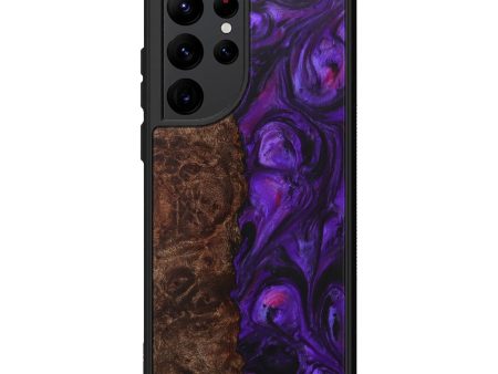 Galaxy S22 Ultra Wood+Resin Phone Case - Sloane (Purple, 706891) Supply