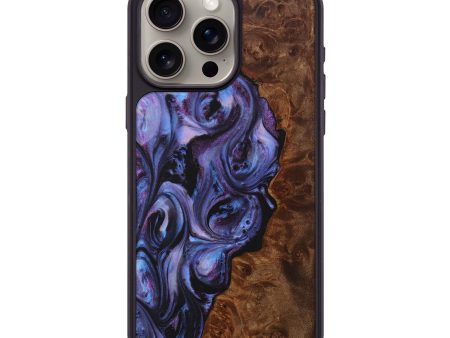 iPhone 15 Pro Max Wood+Resin Phone Case - Abel (Purple, 707329) Hot on Sale