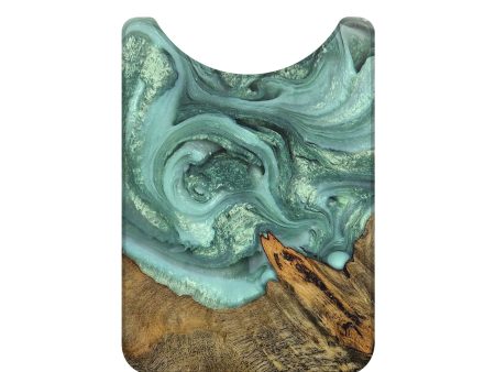 Live Edge Wood+Resin Wallet - Dakota (Green, 705742) For Cheap