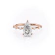 The Hidden Halo Penelope Set With A 2.5 Carat Pear Moissanite Online