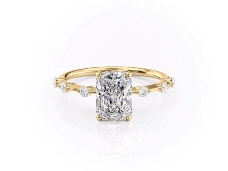 The Hidden Halo Penelope Set With A 4 Carat Radiant Moissanite Cheap