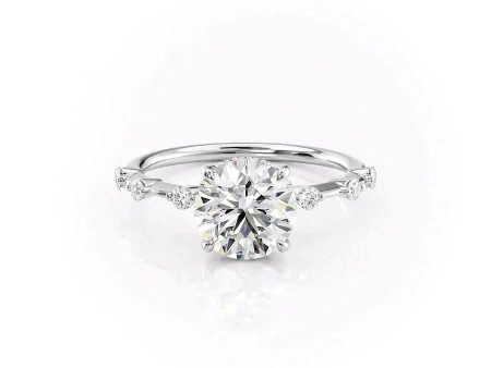 The Hidden Halo Penelope Set With A 1.5 Carat Round Moissanite For Discount