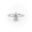 The Hidden Halo Penelope Set With A 2 Carat Pear Moissanite For Cheap