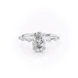 The Hidden Halo Penelope Set With A 2.5 Carat Oval Moissanite on Sale