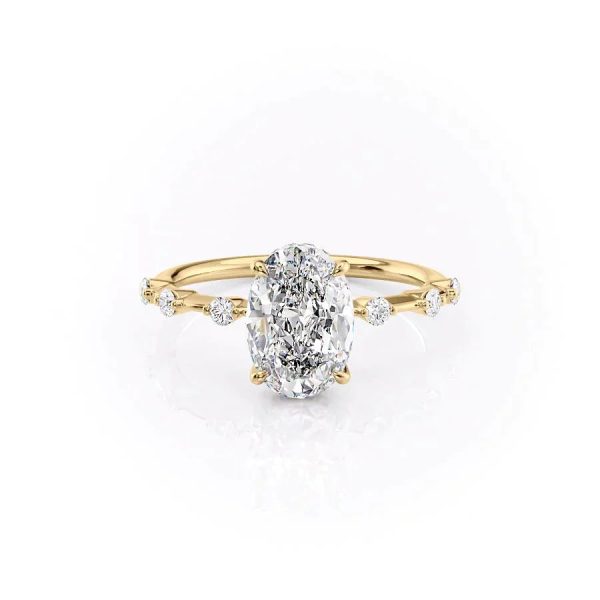 The Hidden Halo Penelope Set With A 2 Carat Oval Moissanite Fashion