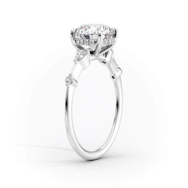 The Naomi Set With A 4 Carat Princess Moissanite Cheap